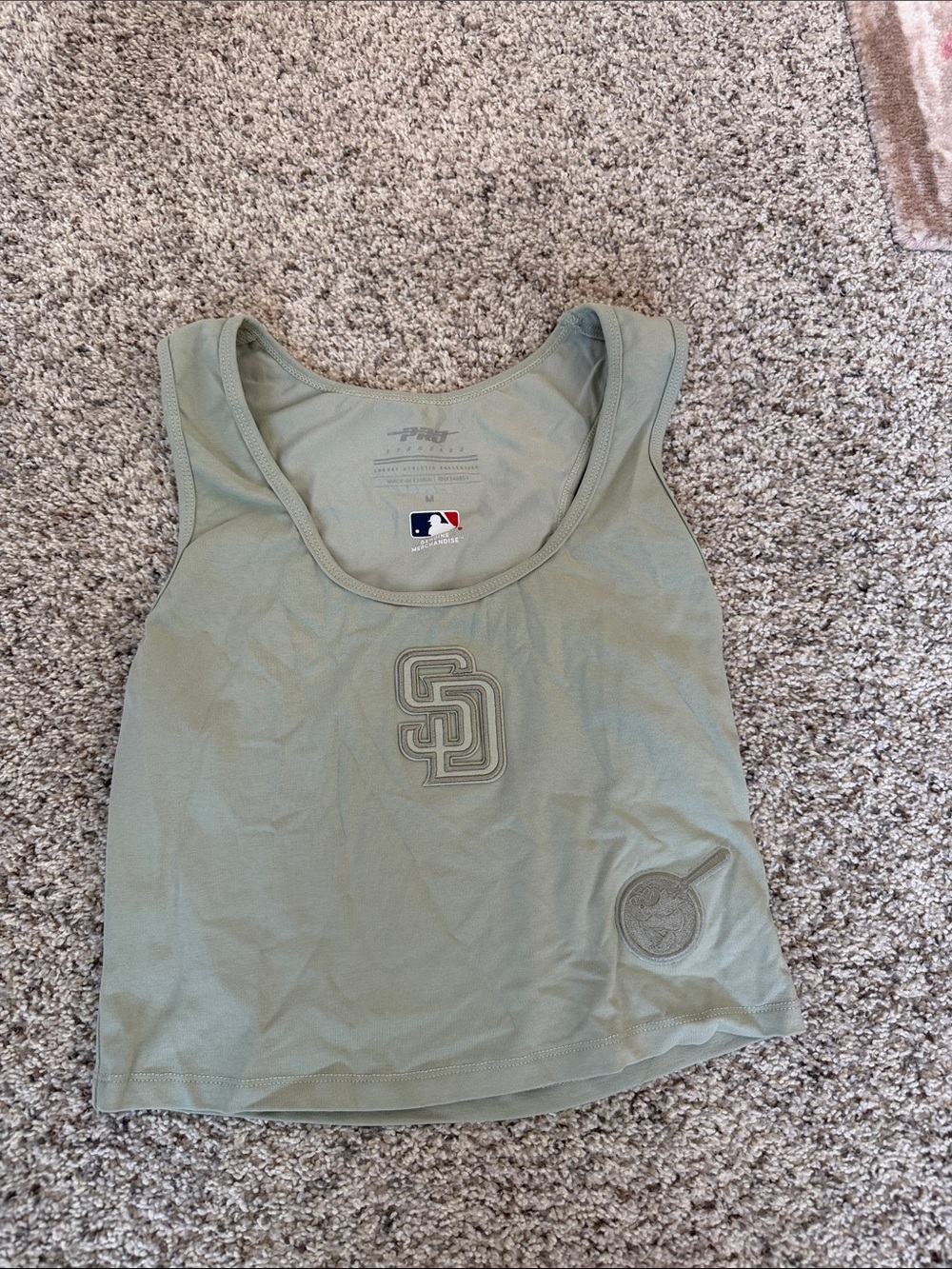MLB San Diego Padres Women's Olive Green Tank Top
